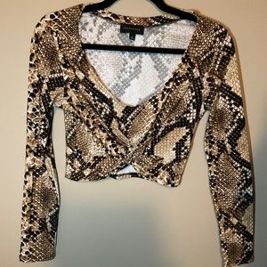 Seduction Snake Print Crop Top